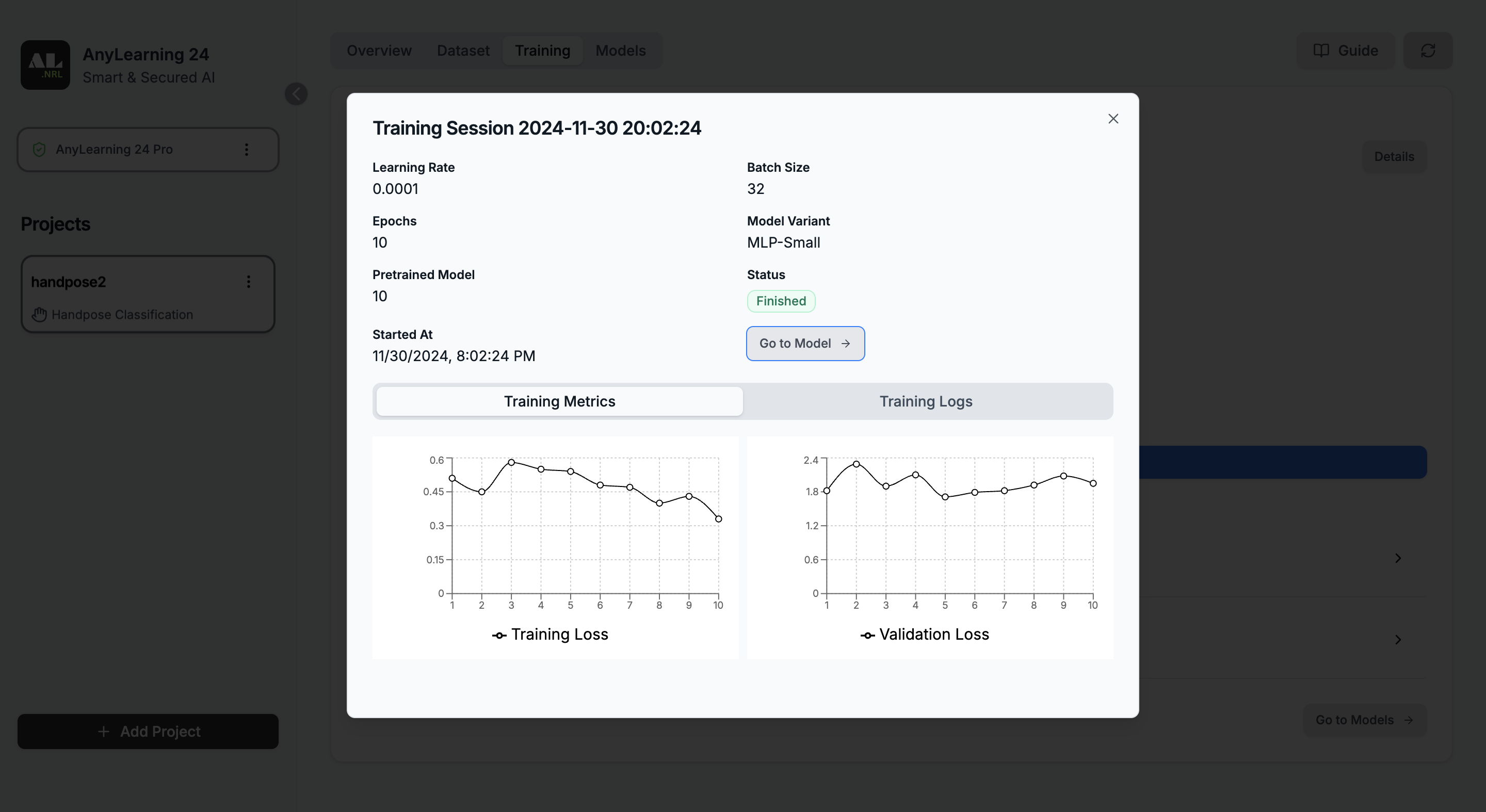 View Training Detail
